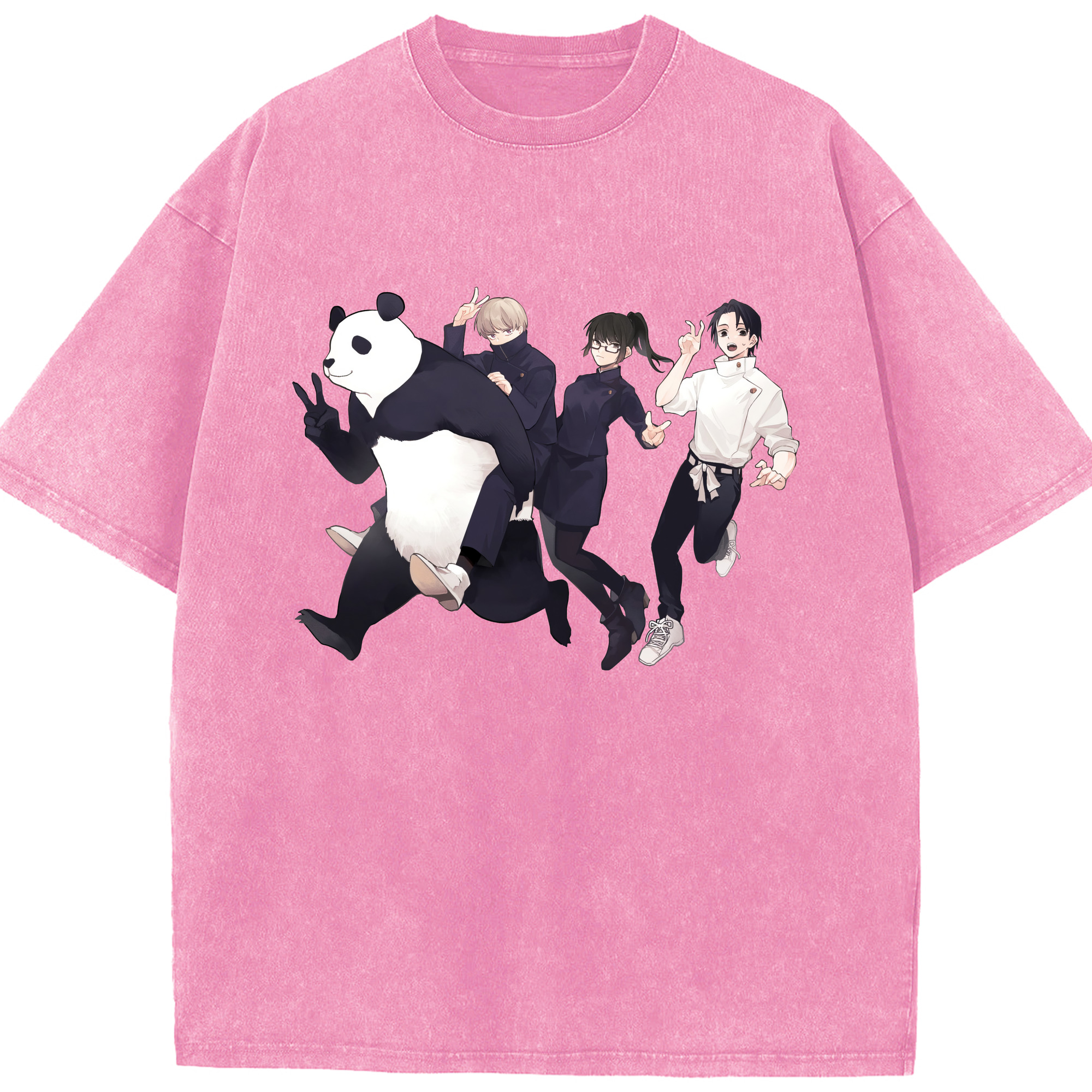（画像用） 呪術廻戦 Jujutsu Kaisen 綿100% ヴィンテージ風 半袖Tシャツ（フロントプリント）